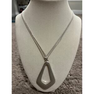 Silver Toned Double Strand Necklace